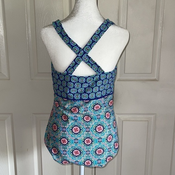 Catalina Multicolor Floral Print Crossback One Piece Swimsuit - Picture 2 of 6